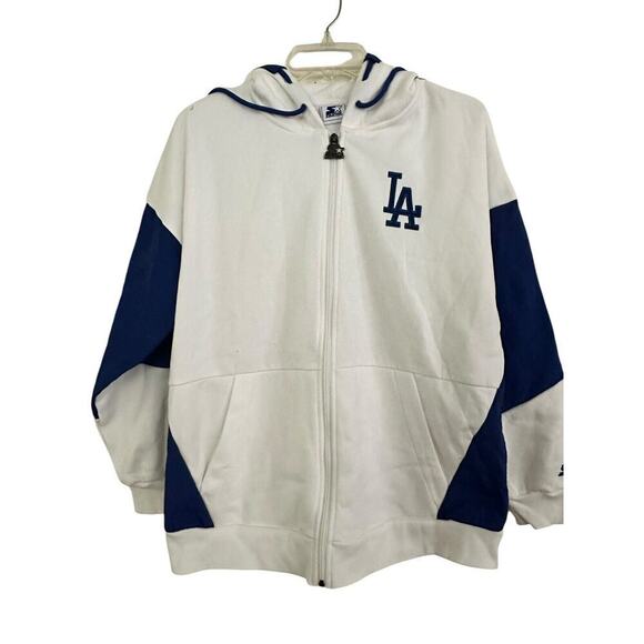 Los Angeles Dodgers Starter Women's Scrimmage Full-Zip Hoodie - White - Picture 1 of 12